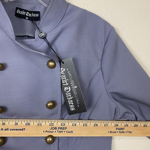 NWT SCARLET DARKNESS Bottoms Front Unlined Fitted Purple Jacket blazer Sz M - Picture 6 of 7